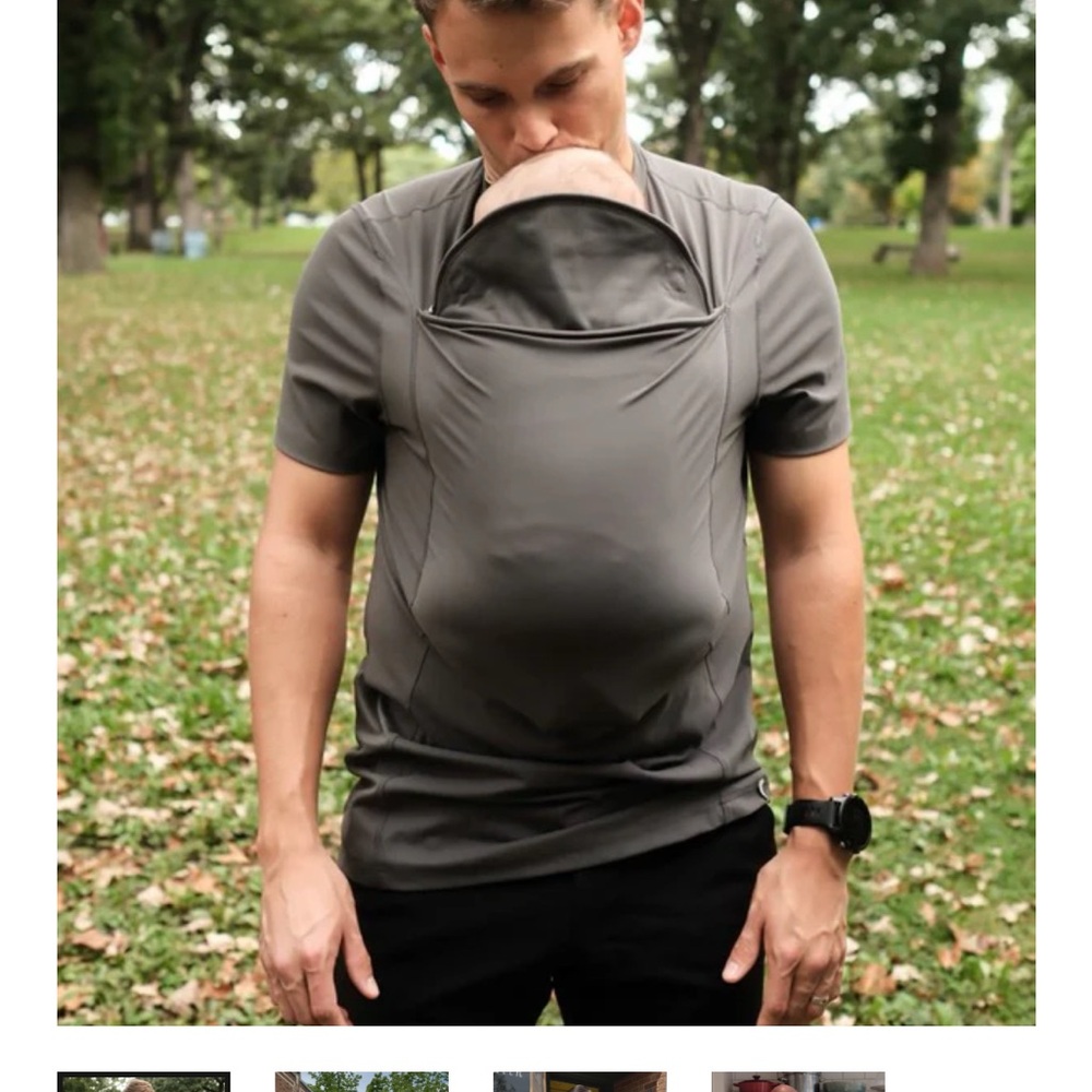 Lalabu - Dad built in carrier shirt in Grey - size LARGE